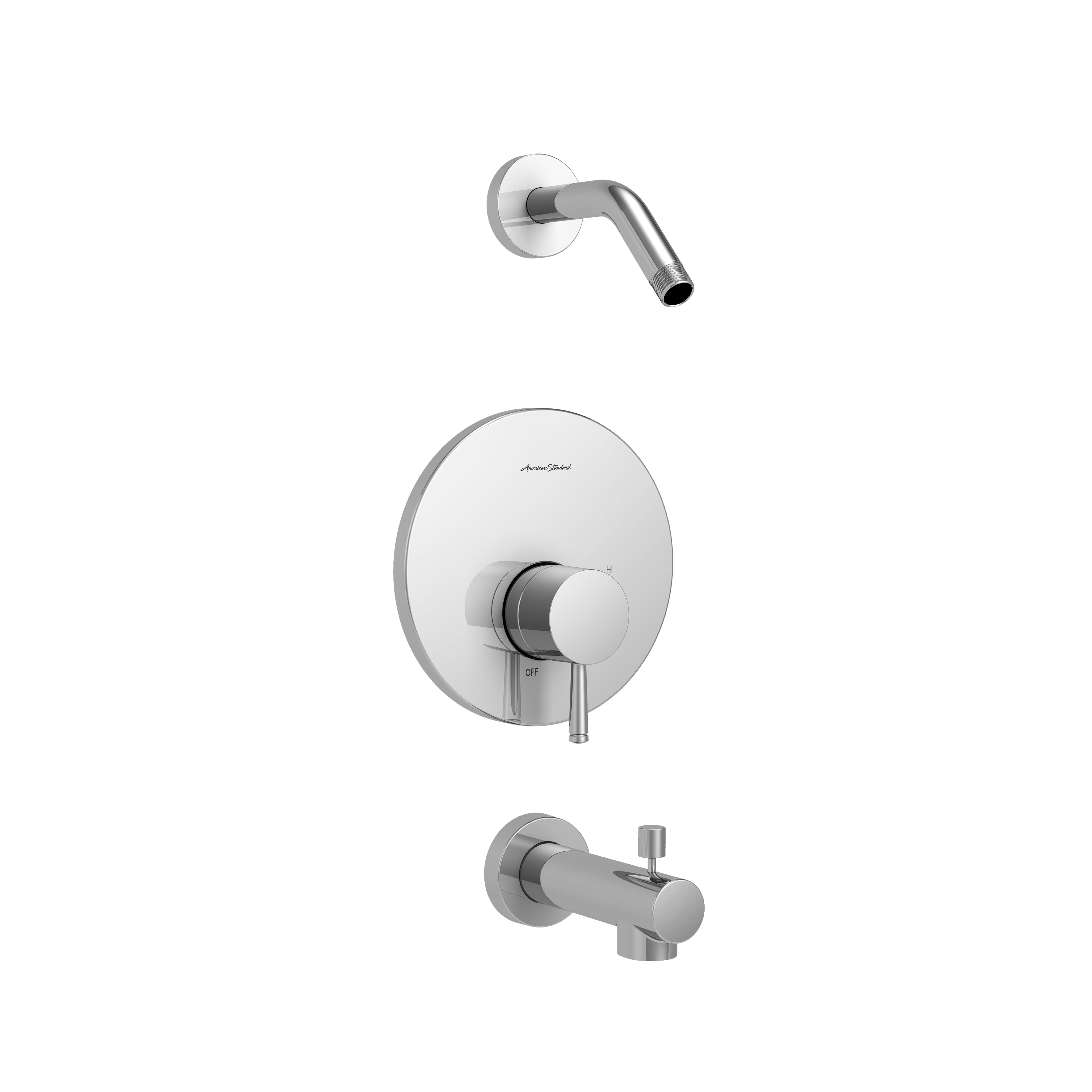 Serin Tub and Shower Trim Kit Double Ceramic Pressure Balance Cartridge With Lever Handle CHROME